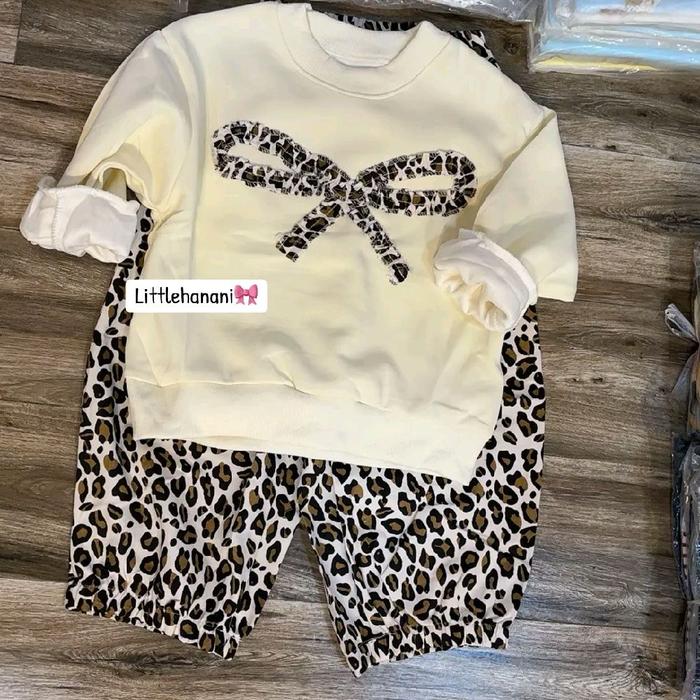 [4-7th] SETELAN SWEATER PITA LEO PREMIUM USIA 4-7 TAHUN - CREAM, 130 [est 6-7th] foto 2