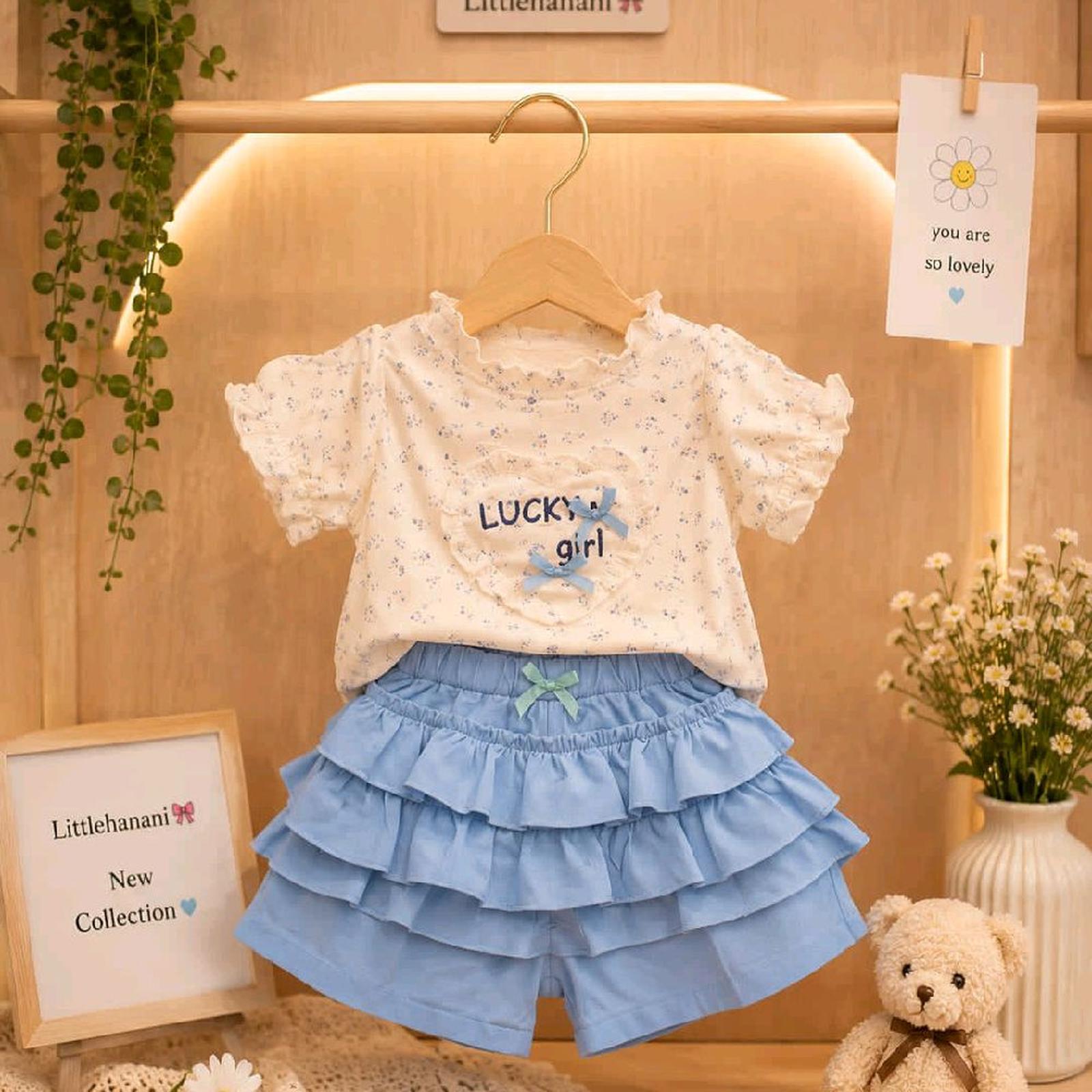 [3-8th] SETELAN CELANA UMPAK PREMIUM USIA 3-8 TAHUN - CREAM BIRU, 100 [est 3th]