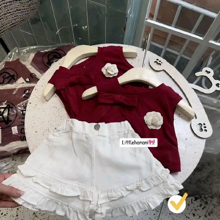 [1-6th] SETELAN KUTUNG MERAH CANTIK PREMIUM USIA 1-6 TAHUN - MAROON, 140 [est 4-5th] foto 3