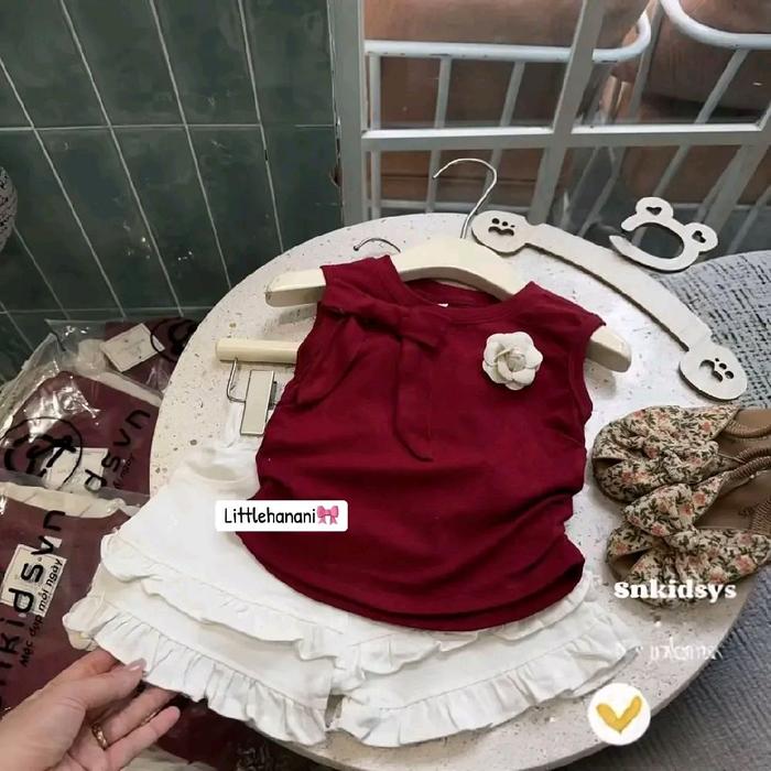 [1-6th] SETELAN KUTUNG MERAH CANTIK PREMIUM USIA 1-6 TAHUN - MAROON, 140 [est 4-5th] foto 8