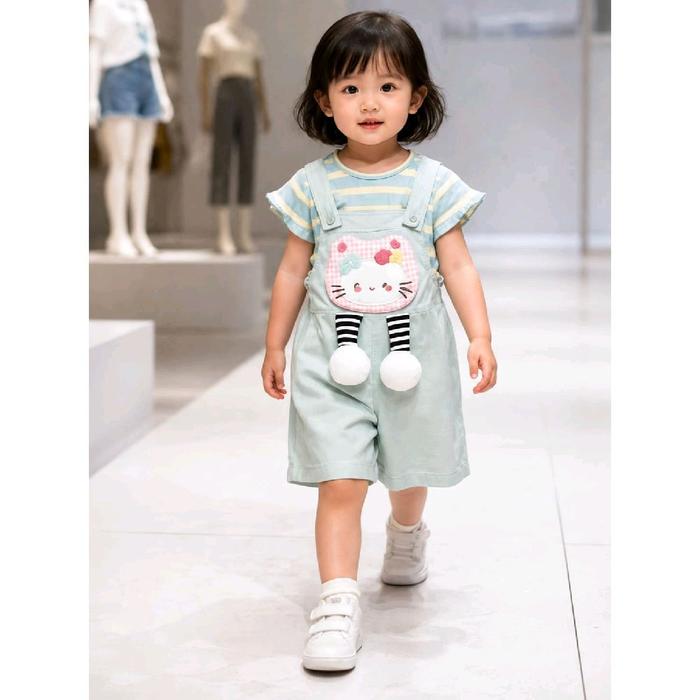 [baby-3th] OVERALL CAT PREMIUM BABY-3 TAHUN - BIRU, NO.5 [est baby] foto 3