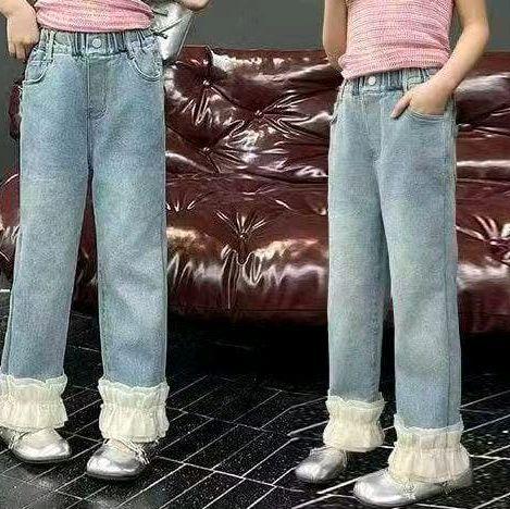 [6-13th] CELANA JEANS PREMIUM USIA 6-13 TAHUN - SNOW BLUE, 160 (PC=88 cm) foto 3