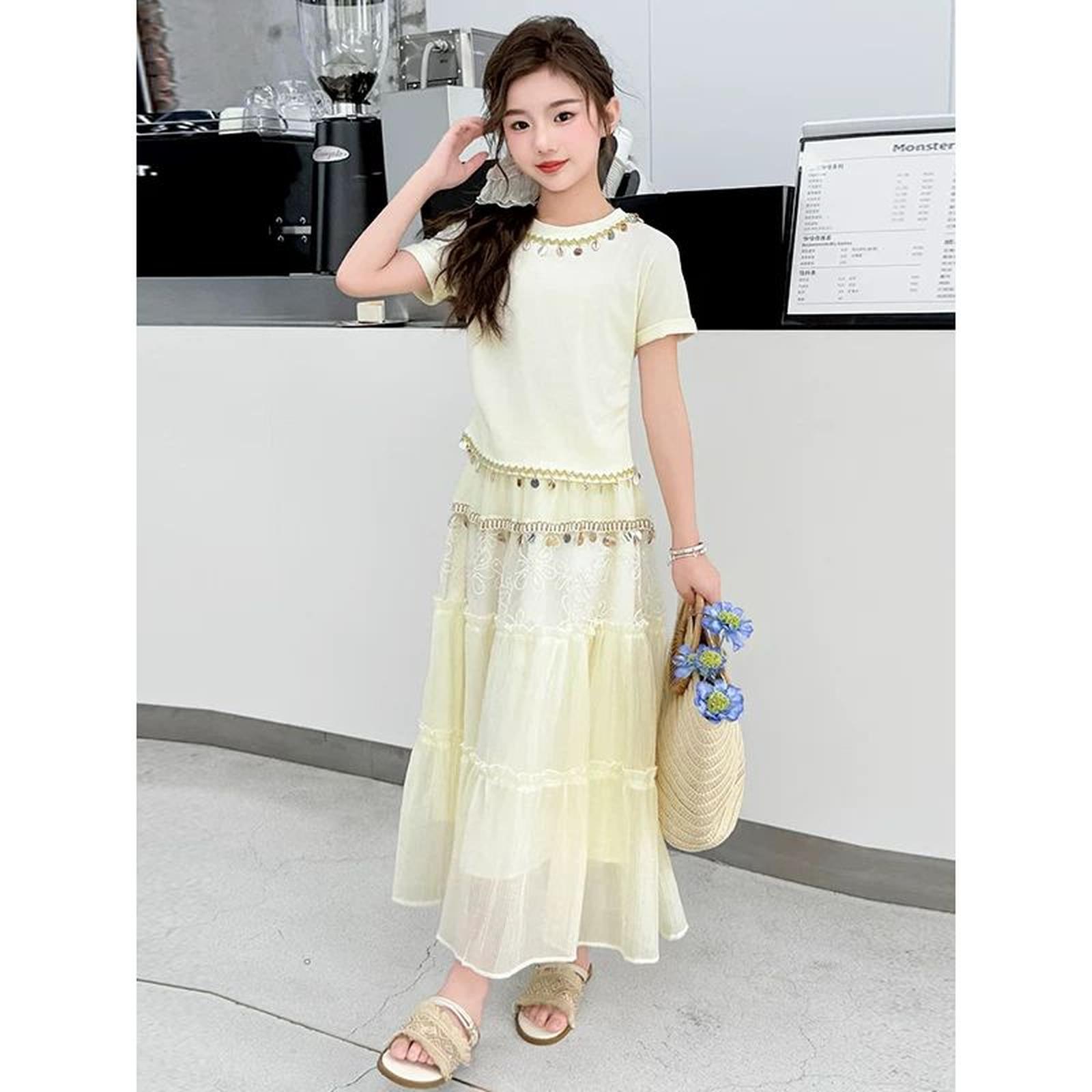 [6-10th] SETELAN ROK FASHION CREAM PREMIUM USIA 6-10 TAHUN - CREAM, 160 [est 9th]