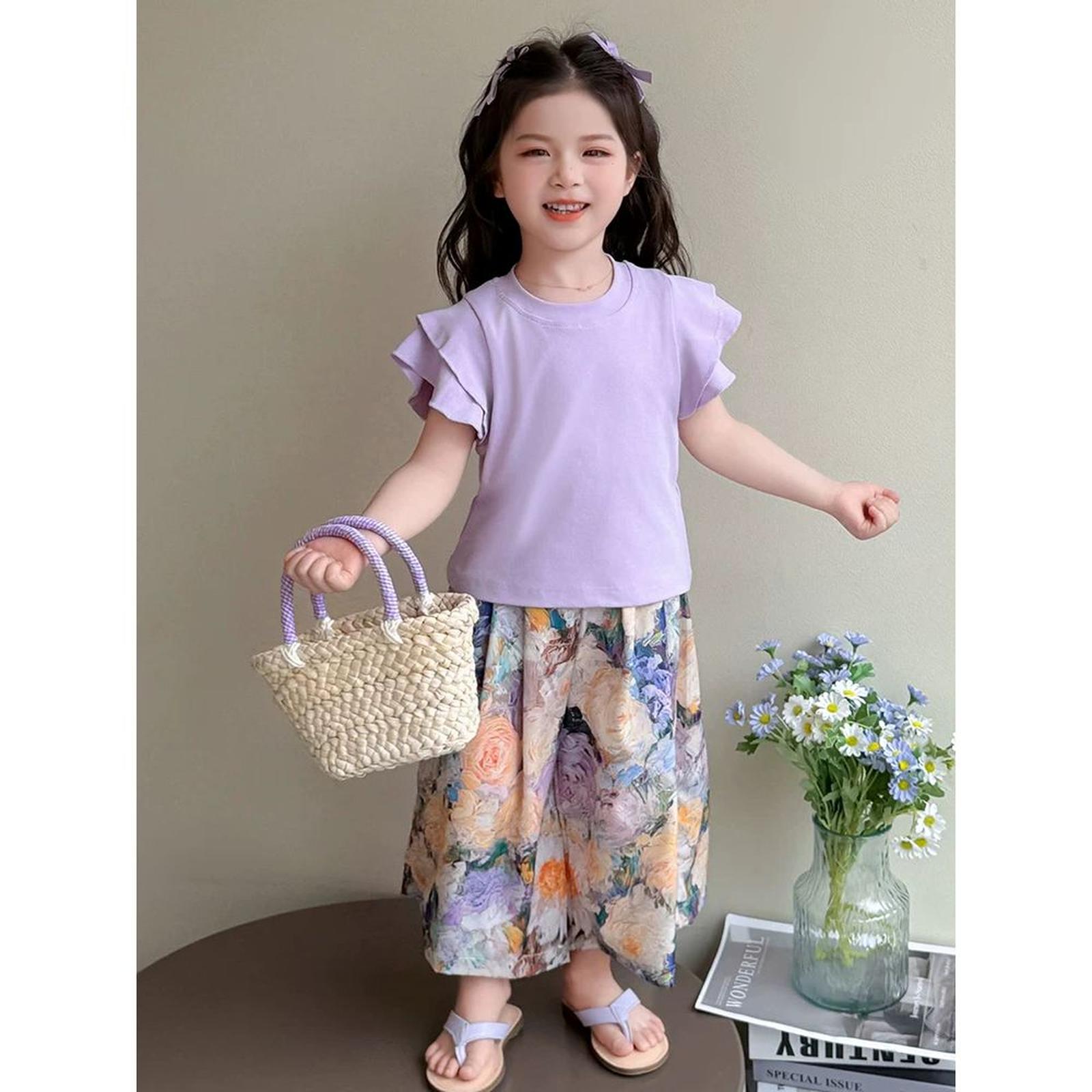 [2-6th] SETELAN LILAC PREMIUM USIA 2-6 TAHUN - LILAC, 100 [est 2th]