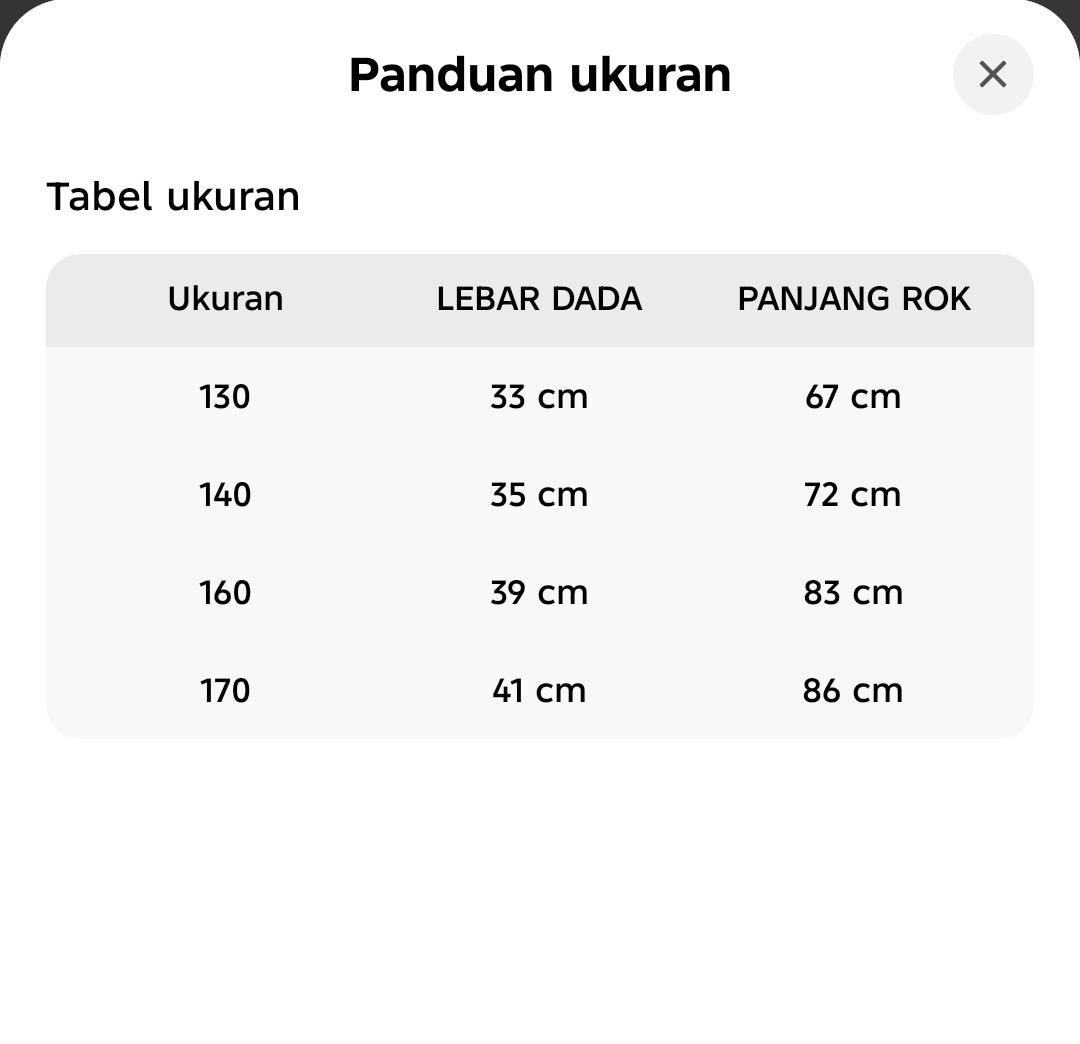 [6-11th] SETELAN ROK CROP PREMIUM USIA 6-11 TAHUN - BIRU/CREAM foto 3