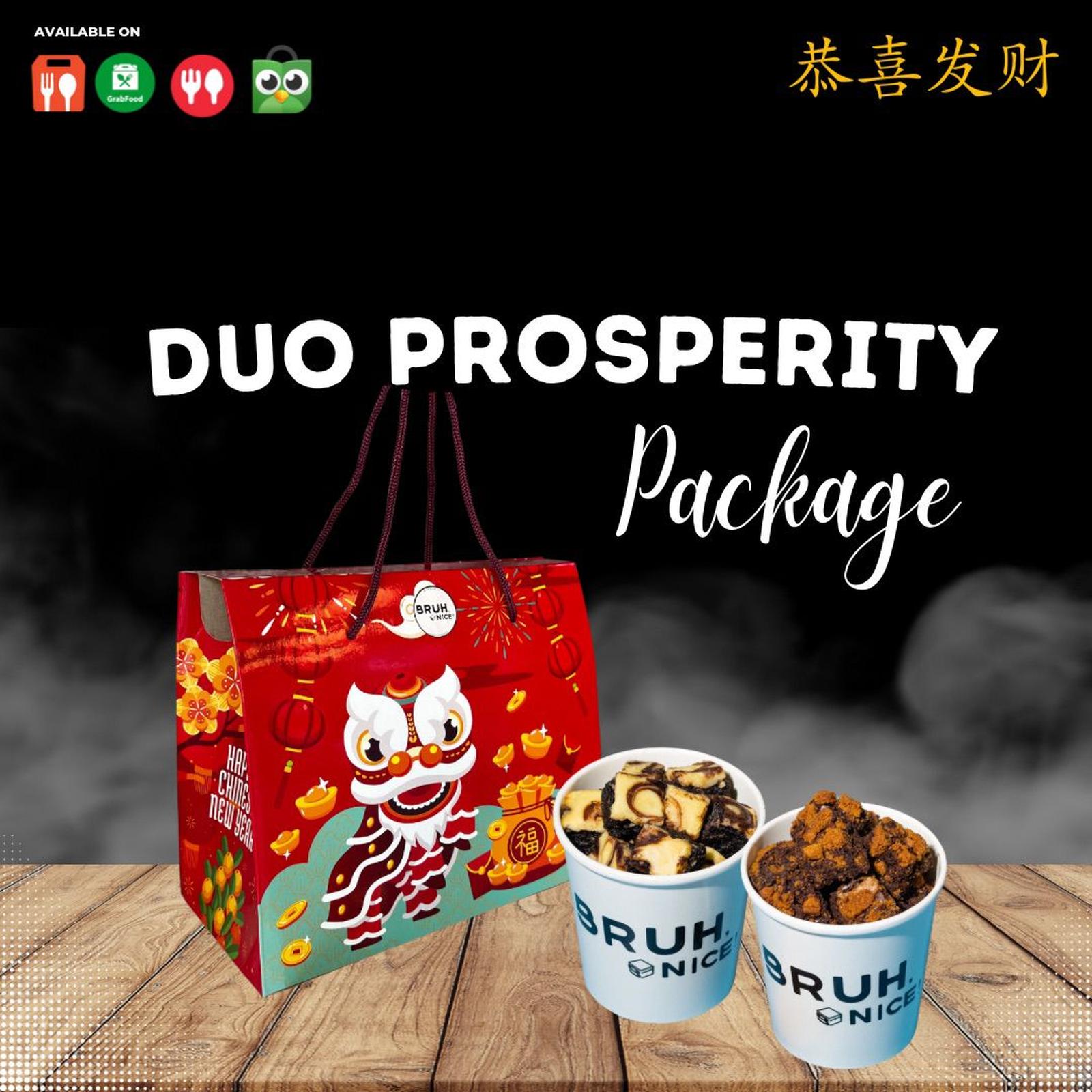 Duo Prosperity-Chinese New Year Hampers-2 Brownie Bites - Brownies B