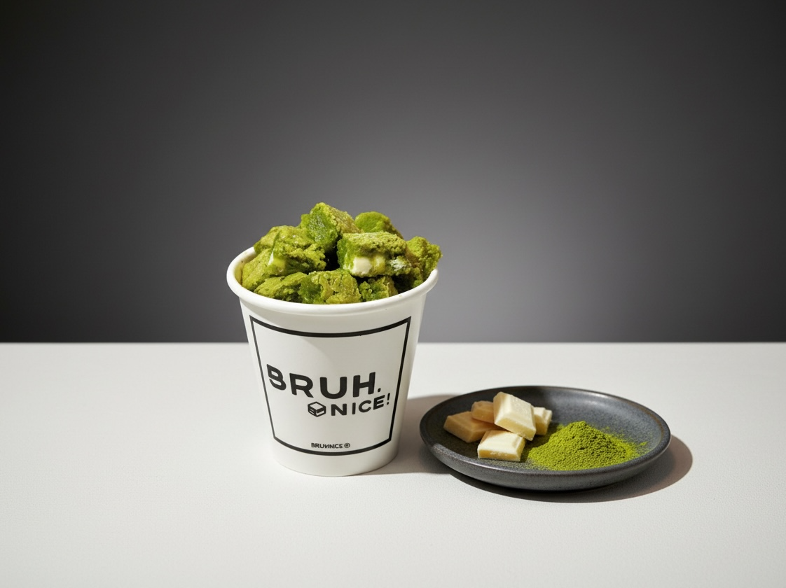 Matcha Blanc Brownie Bites