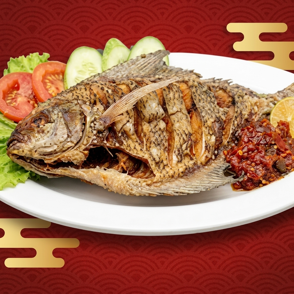 Ikan Bawal Tawar Goreng