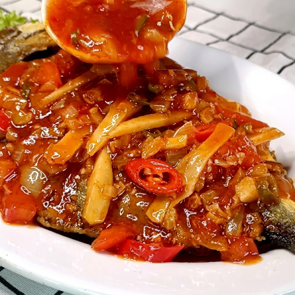 Ikan Bawal Laut Masak Saus foto 2